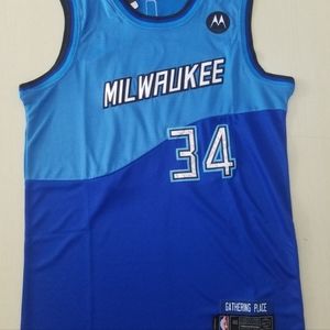 Men's Milwaukee Bucks Giannis Antetokounmpo Blue 2020/21 Swingman Player Jersey